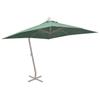 Parasol - vidaXL - 300 x 300 cm - Aluminium - Vert - Mât déporté