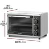 IRIS OHYAMA Toaster Oven Toaster Air Fryer Convection Oven 4 Pieces Grill Function 15L White PFC-D15A-W