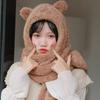 Winter New Cute Hat and Scarf Two-piece Thickened Plush Warm Scarf