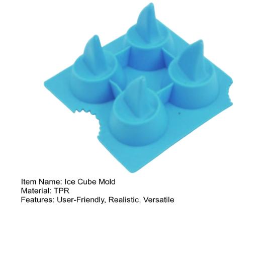 Форма для льда «Призрачная акула» Силиконовая форма для кубиков льда 3D Забавная форма Шоколадная помадка DIY Аксессуары для бара, вечеринки, напитков Набор для изготовления свечей и конфет