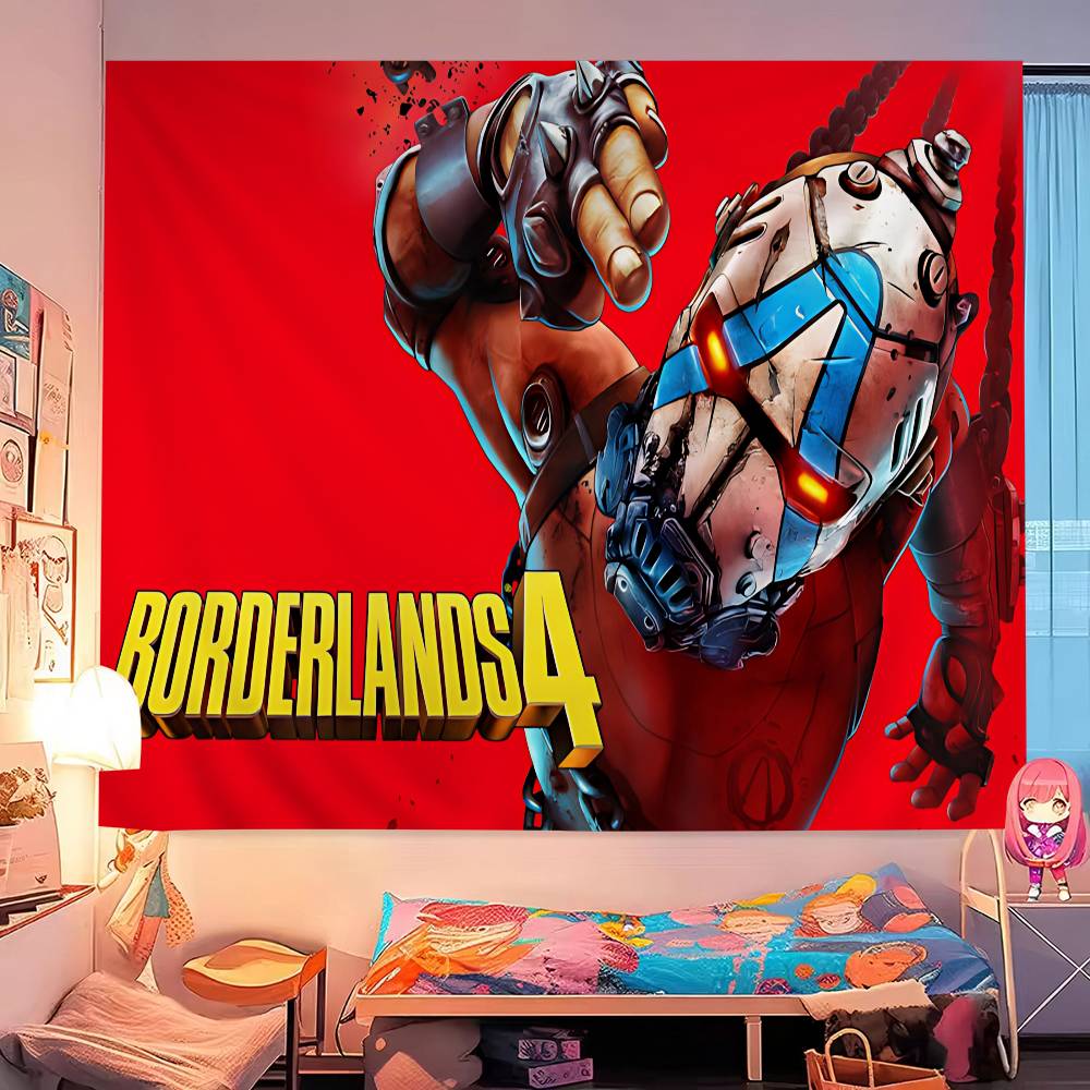 Game BBorDerLandsS Cartoon Tapestry Hippie Flower Wall Carpets Dorm Decor Art Home Decor