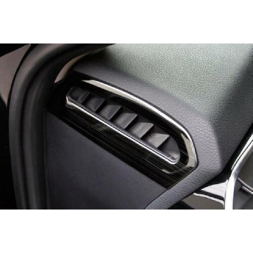 Console Side Air Outlet Vent Trim 2PCS Black Steel For Toyota Camry 2018-