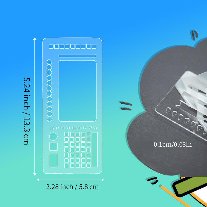 3Pcs Handmade Flexible Record Template Reusable Stencils Drafting Tools For Journaling Checklists Boxes Lines & Daily Planning