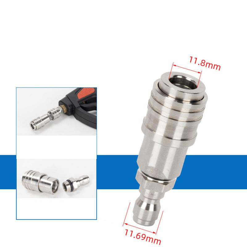 Stainless Steel Self Locking 1/4 Quick Connect Male Connector for MotherType Systems in Automotive and Industrial Settings