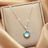 1 Pcs Luxury Cool Wind Gold Plated Copper Pendant With Cat Eye Zircon Tie In With Titanium Steel Chain Accessories