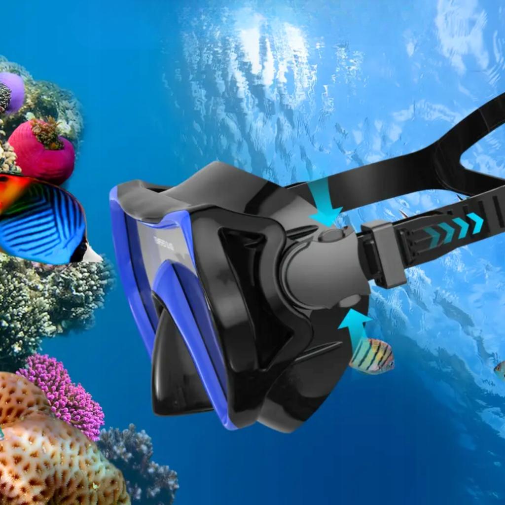 Diving Set: Mask With Tube, Snorkel, Swimming Goggles, Snorkeling