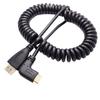 Mini HDMI-compatible To 90 Degree Right HDMI-compatible Male Angled Adapter Spring Cable