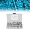 135pcs M2.5 M3 M4 M5 M6 M8 304 Stainless Steel Hex Socket Head   Screws Set, 304 Stainless Steel Hex Socket Head   Screws with Transparent Storage
