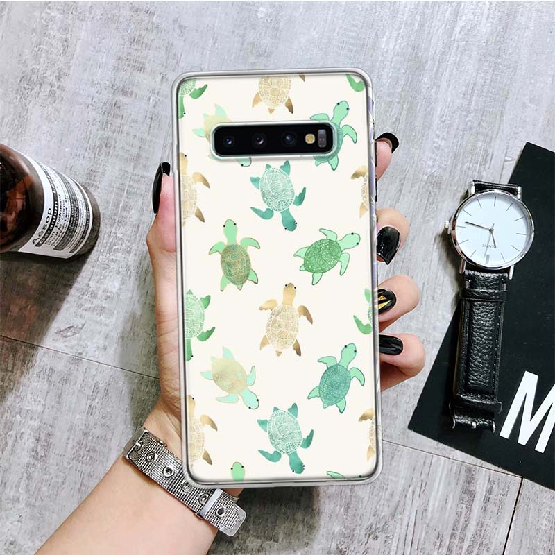 Мультяшная Морская Черепаха Черепаха Чехол для Телефона Для Samsung Galaxy S26 S25 Edge S24 S23 FE S22 Ultra S21 Plus S20 + Fundas Чехол Coque Ga