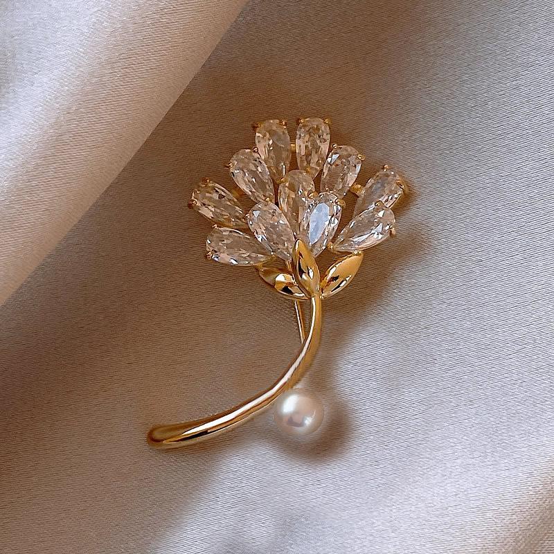 High-End Brooches, Women'S Sense Of Luxury, Niche, High-End Pins, Elegant Temperament, Fixed Clothes, Suits, Pearl Jewelry