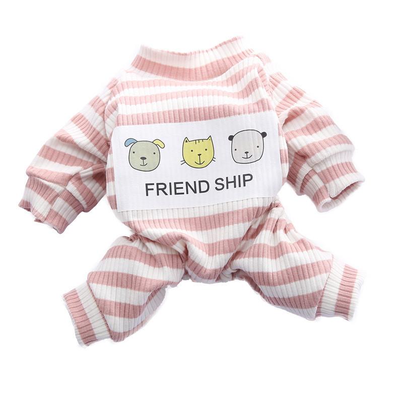Stripe Puppy Dog Jumpsuit Pajamas Summer Cotton Pet Clothes for Small Dogs Yorkies Shih Tzu Poodle Overalls Cosutme Perros Ropa