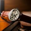 AVI-8 Hawker Hurricane Mckellar Dual Time коричневый бежевый кожаный ремешок кремовый циферблат AV-4101-0C кварцевые мужские часы с дополнительным ремешком