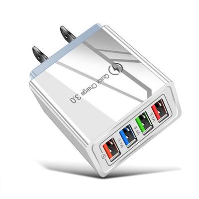 4 порта 3A USB зарядное устройство Быстрая зарядка 3.0 для iPhone 14 13 12 Xiaomi Samsung вилка ЕС США настенный адаптер зарядки для мобильного телефона