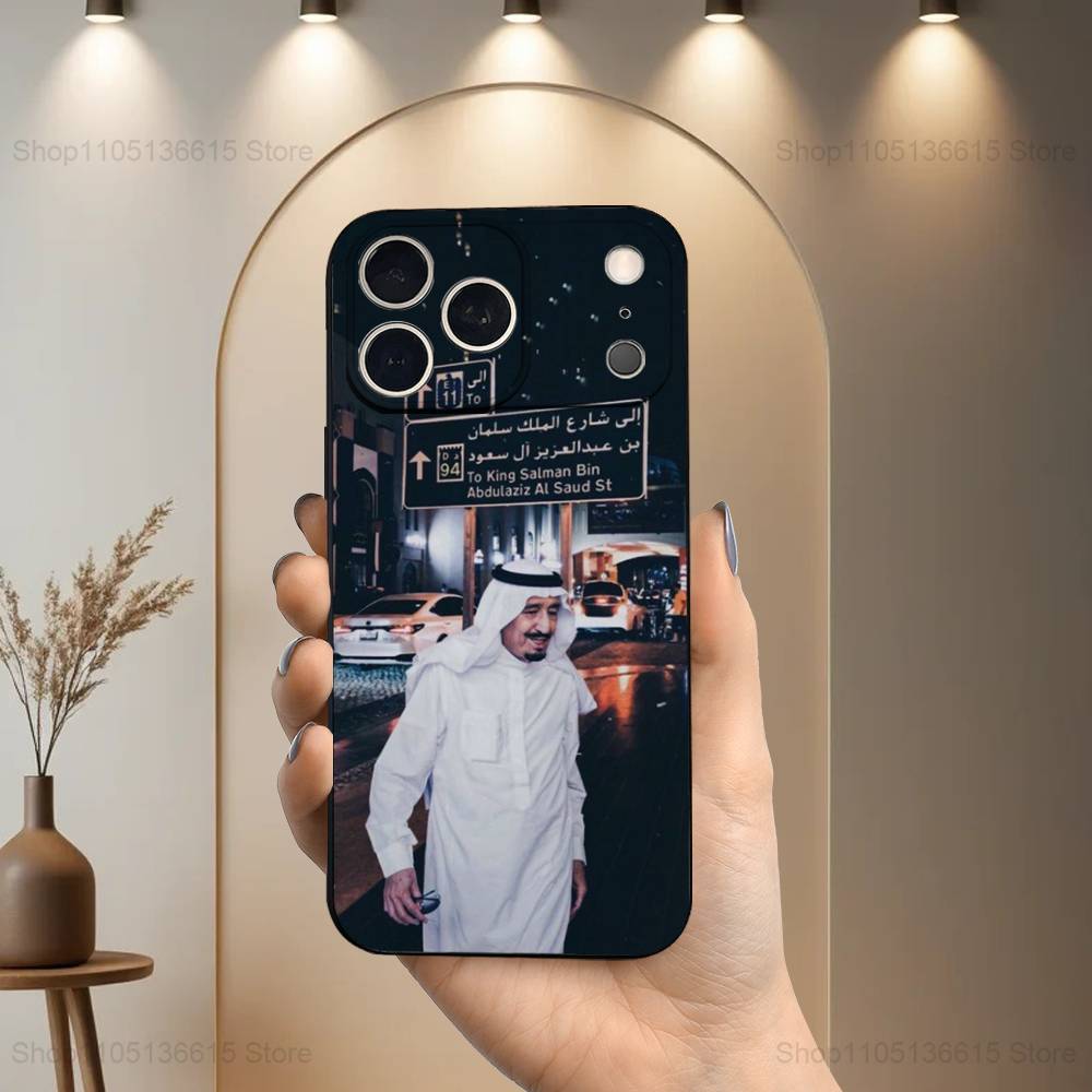 Королевство Саудовская Аравия Чехол для телефона iPhone 15,14,13,17,16,12,11,Plus,Pro Max,XS,X,Mini,8,7,XR,SE,Мягкий силикон Черный