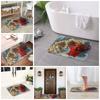 Christmas Cardinal Ride Fantasy Oil Painting Non-slip Doormat Floor Mat Carpet Rug for Kitchen Entrance Home Balcony Footpad Mat