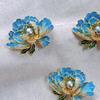 Chinese Style Peony Flower Brooch: High-End Enamel Painted Pin with Pearls for Women