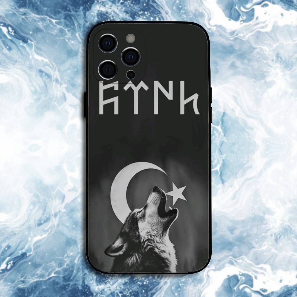 Чехол для телефона Turk Wolf Turkey Flag для iPhone 17, 16, 15, 14, 13, 12, 11 Plus, Pro Max, Мягкий силиконовый черный чехол