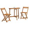 VidaXL 3-Piece Folding Bistro Set In Solid Acacia Wood 4105506