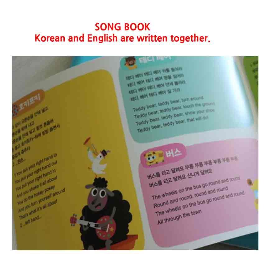 PINKFONG Оригинальный детский песенник Английский 18 песен Корейский 18 песен