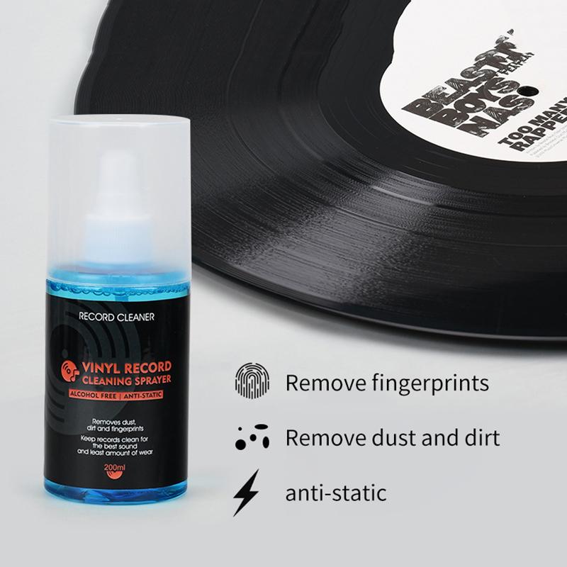 LP Record Cleaning Spray 120ml Anti Static Liquid for Turntable Vinyl CD Players Dust Off Clean Sound