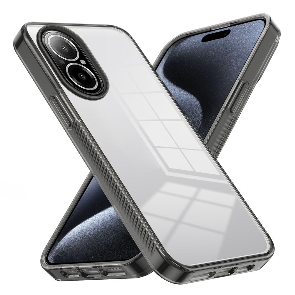 KEYSION Прозрачный чехол для Realme C67 4G Мягкий ТПУ+ПК Противоскользящий HD Прозрачный Ударопрочный Задняя крышка телефона для OPPO Realme C67