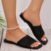 2024 Summer Hot Selling Women's Shoes Fashion Solid Color Open Toe Women's Flat Shoes Large Size Casual Mesh Beach Shoes