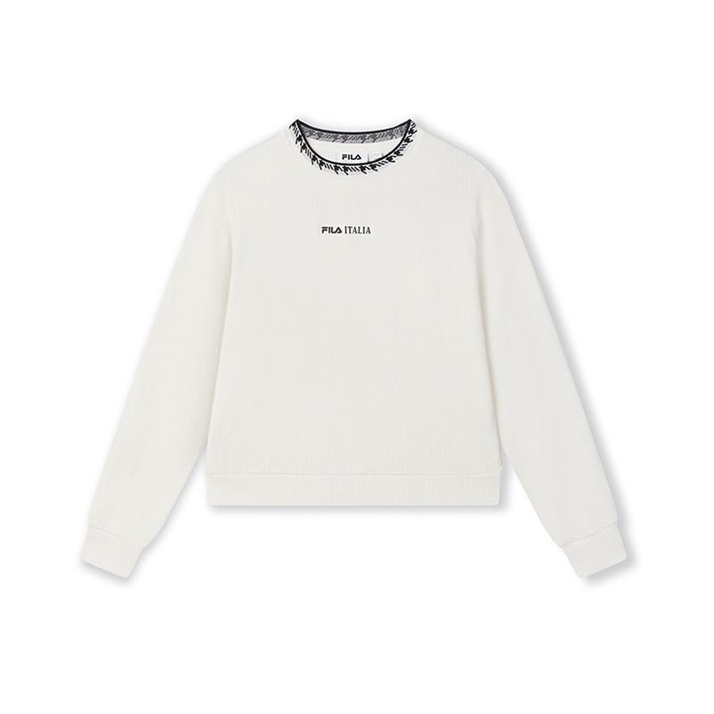 Fila Повседневная модная футболка с длинным рукавом, женский топ, белый F11W514203FWT