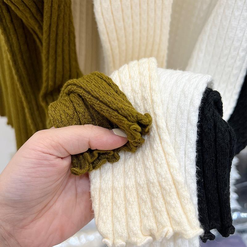 Женская базовая водолазка с грибным краем, шикарный топ со средней горловиной для осени и зимы, свитер для женщин