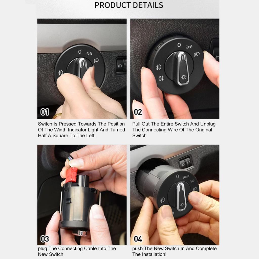 Автомобильный переключатель управления фарами Модуль датчика света Подходит для VW Golf MK4 для Passat B5 Polo