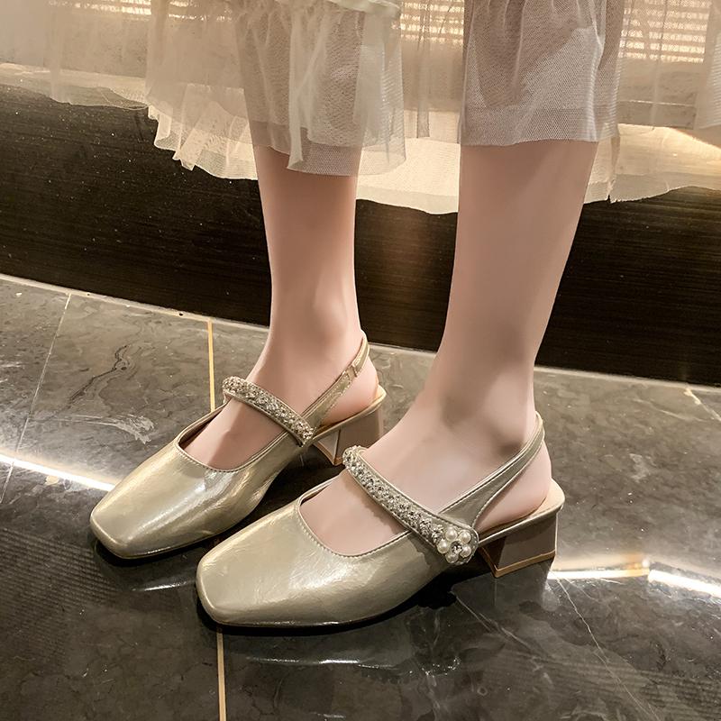 Модные женские туфли Мэри Джейн с квадратным носком, модные туфли-лодочки с неглубоким вырезом, весна 2025, элегантные женские туфли для вечеринки