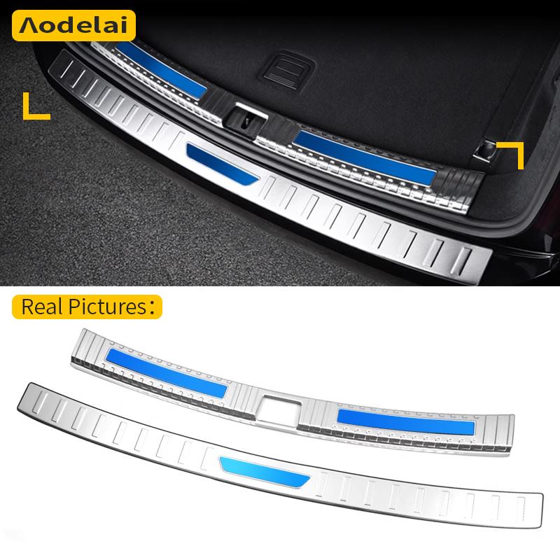 W20Trunk Bumper for Volkswagen Touareg CR 2019 2020 2021 2022 2023 2024 Car Accessories Rear Fender Protector Sill Cover Decoration