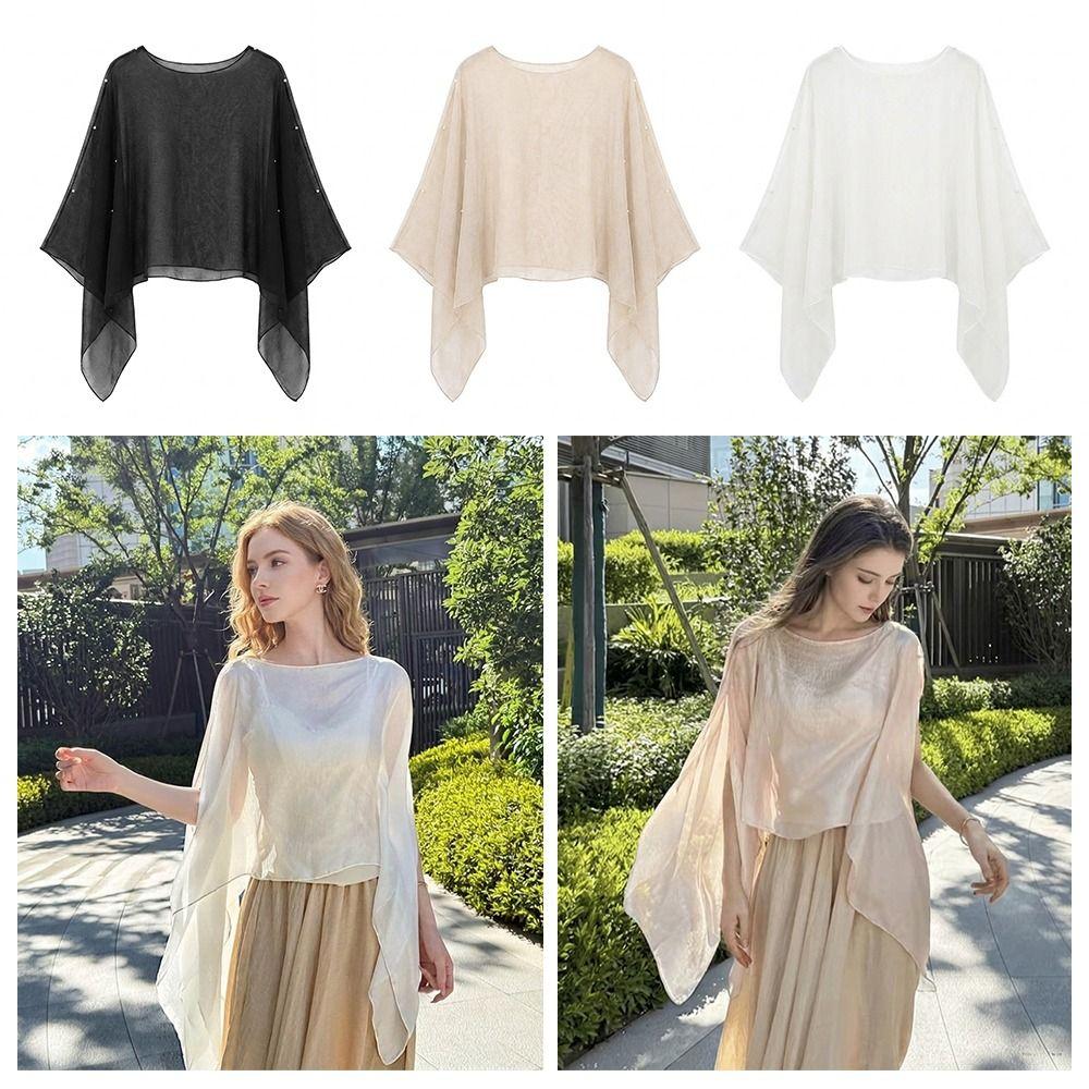 Thin Sun Protection Shawl Chiffon Trendy Scarf Versatile Air-conditioned Sweater  Women's Wear