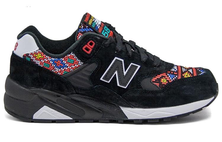 New Balance Женская модель 580 серии 'Черный Белый Красный' WRT580HA
