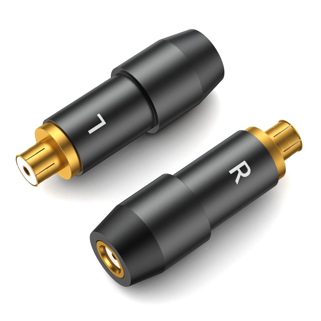 okcsc A2DC to MMCX Conversion Headphone Jack A2DC to MMCX Compatible with Black Connector, Converter, (Male) (Female), Sennheiser, Audio-Technica SR9,
