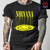 26 Лицо-смайлик Nirvana Тает Плотный Хлопок Унисекс Плотная Хлопковая Футболка S-3XL Унисекс Футболка
