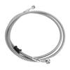 150cm59.1in Motorcycle Brake Line Silver Steel PVC Heat Insulation Universal Motorbike Accessory