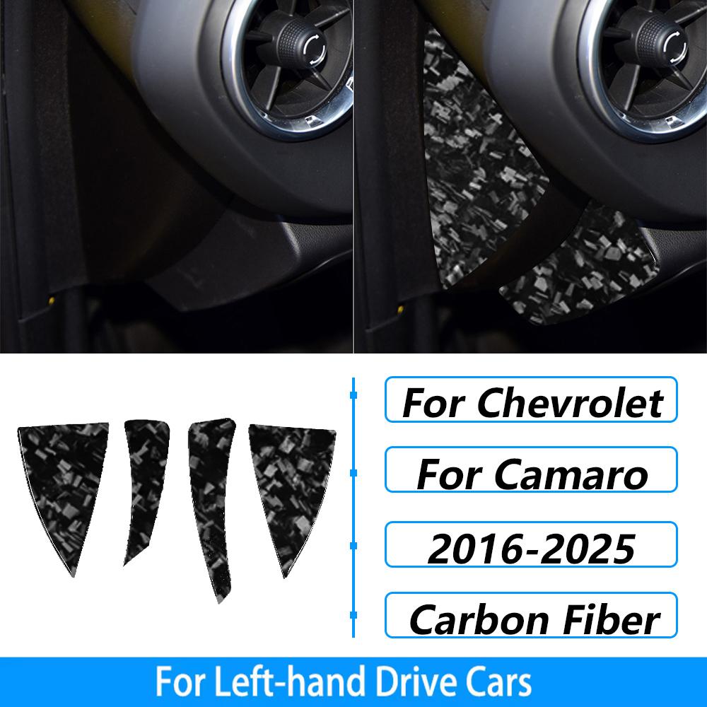 Для Chevrolet Camaro 2016-2024 Комплекты из кованого углеродного волокна Полная отделка приборной панели, панели переключения передач, аксессуары для автомобиля, наклейка