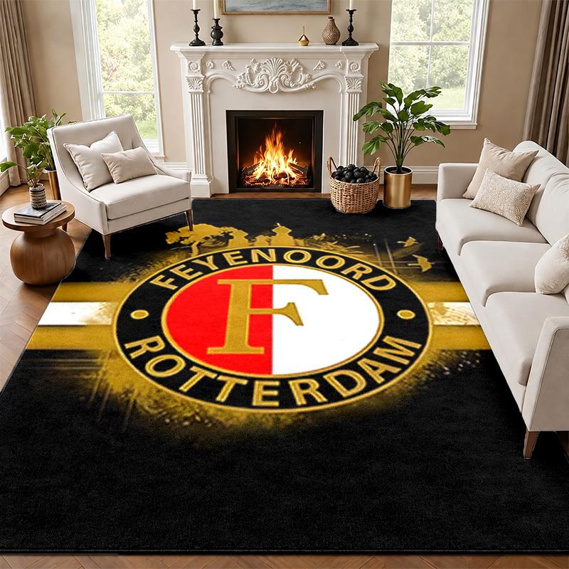 Feyenoord Rotterdam Carpet Door Mat for Living Room or Bedroom Protective Mat Under Chair Office Decoration Christmas Gift Birthday Present