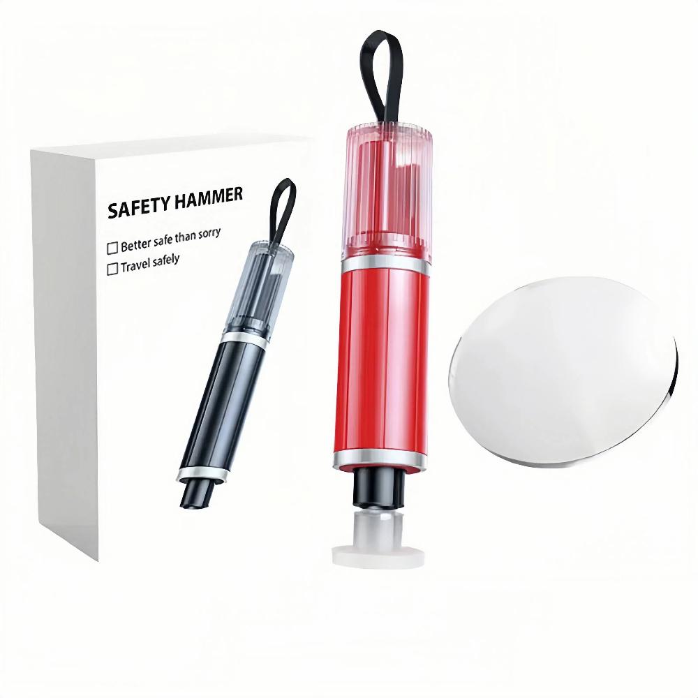 Emergency Car Escape Tool - Spring-Loaded Window Breaker & Seatbelt Cutter, Life-Saving Safety Hammer for Vehicle Emergencies