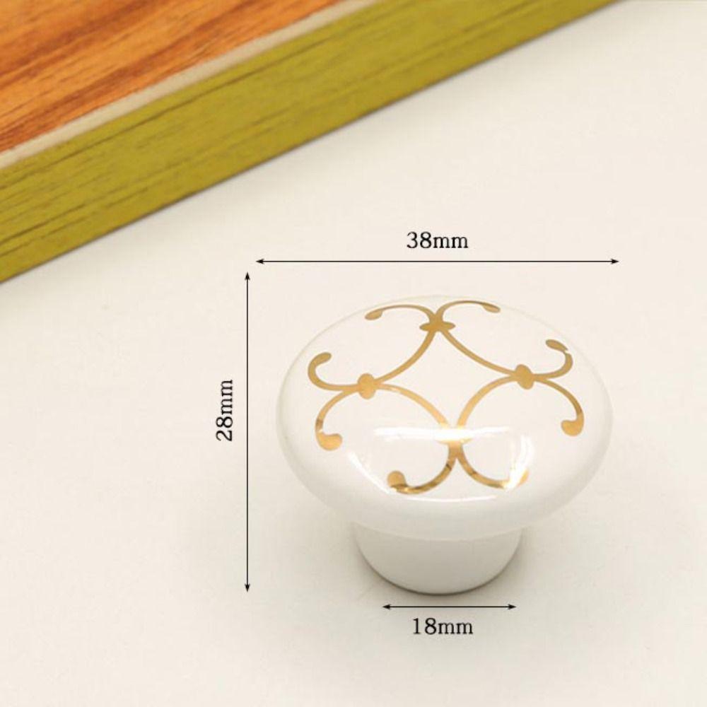 Single Hole Ceramic Cabinet Knob European Style Drawer Knobs Door Pull Handles Children's Room