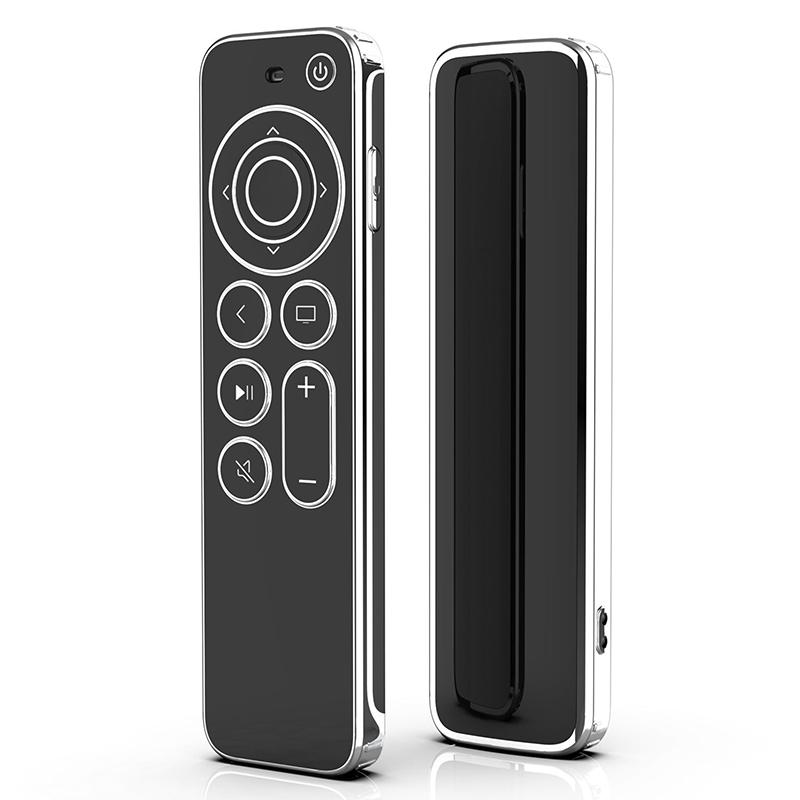 Чехол Tpu Silver Edge, совместимый с пультом дистанционного управления Apple TV 4K/Hd, предотвращает появление царапин, защищает от падений, прозрачный защитный чехол