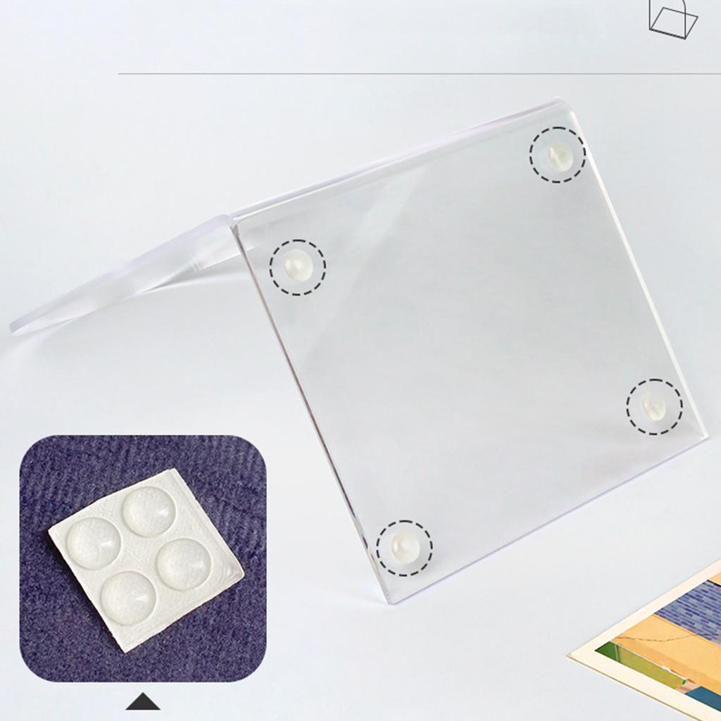 1 Pair of Bookends Thicken Non Slip Transparent Acrylic Desk Decorative Heavy Book End for Student Office L Shaped