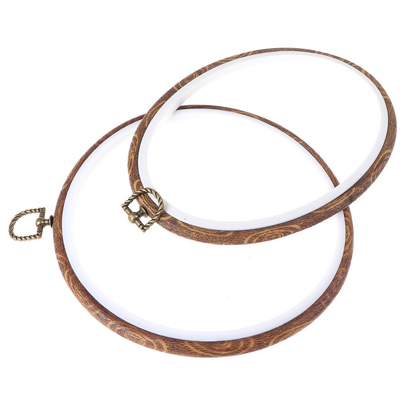 Швейный инструмент, круглые деревянные цветные пяльцы, набор рамок для вышивки, пластиковая вышивка