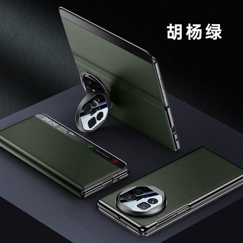 Применимо к чехлу для мобильного телефона Huawei MateX5 с держателем для объектива matex3, полностью закрывающийся, кожаный чехол для деловых мужчин, противоударный