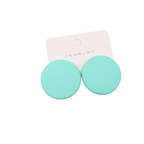 1 пара серег-гвоздиков ярких цветов с геометрическим рисунком, аэрозольная краска, пирсинг, простые для женщин и девочек, большие