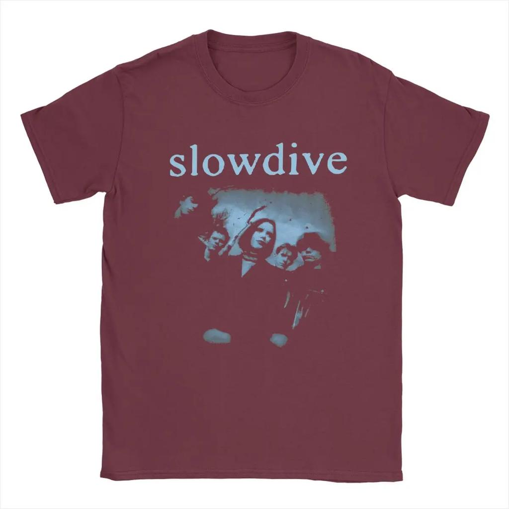 Мужская футболка Slowdive, новинка, футболки с коротким рукавом и круглым вырезом, летняя одежда из чистого хлопка