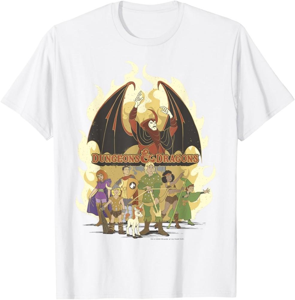 Dungeons & Dragons Групповой снимок Пламенный портрет Футболка Унисекс Футболка