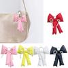 Stylish Bowknot Keychain Faux Pearl Bows Pendant for Women's Handbags and Backpacks Colorful Key Chain Bag Ornament