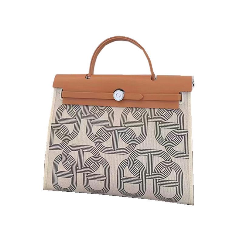 Новая сумка большой емкости, натуральная коровья кожа с холстом, 31 см, портативная наплечная сумка-мессенджер, модная большая сумка.