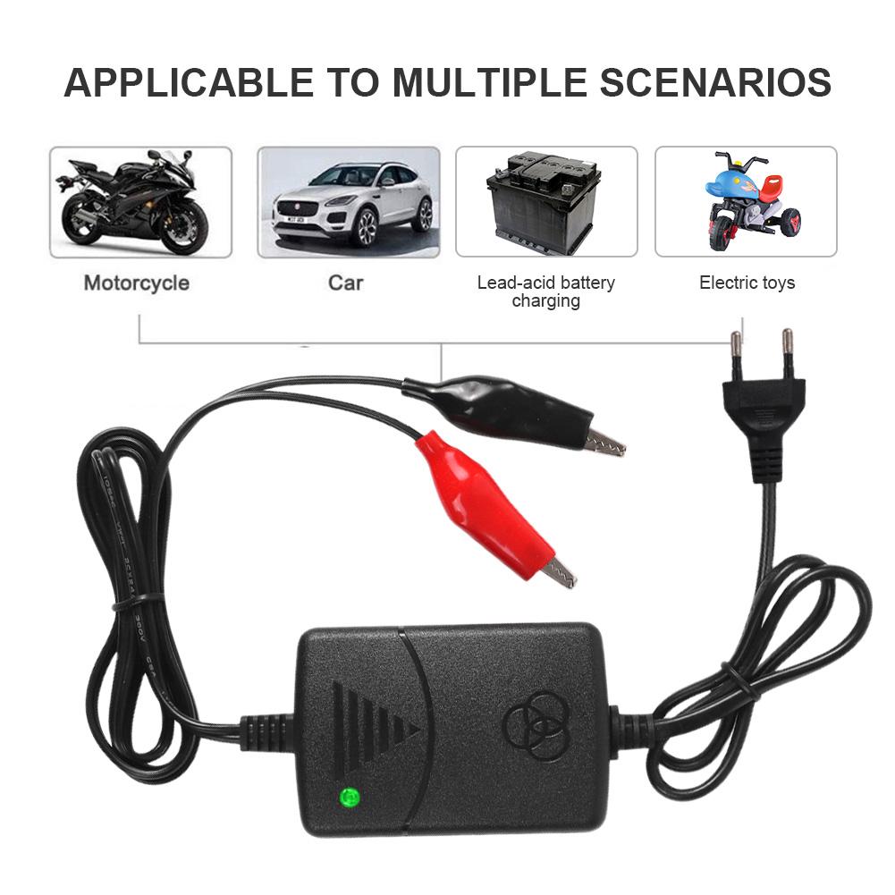 12 В интеллектуальное зарядное устройство для аккумулятора 1500 мА свинцово-кислотное зарядное устройство с защитой от перегрузки интеллектуальное зарядное устройство для 12 В автомобиля, мотоцикла